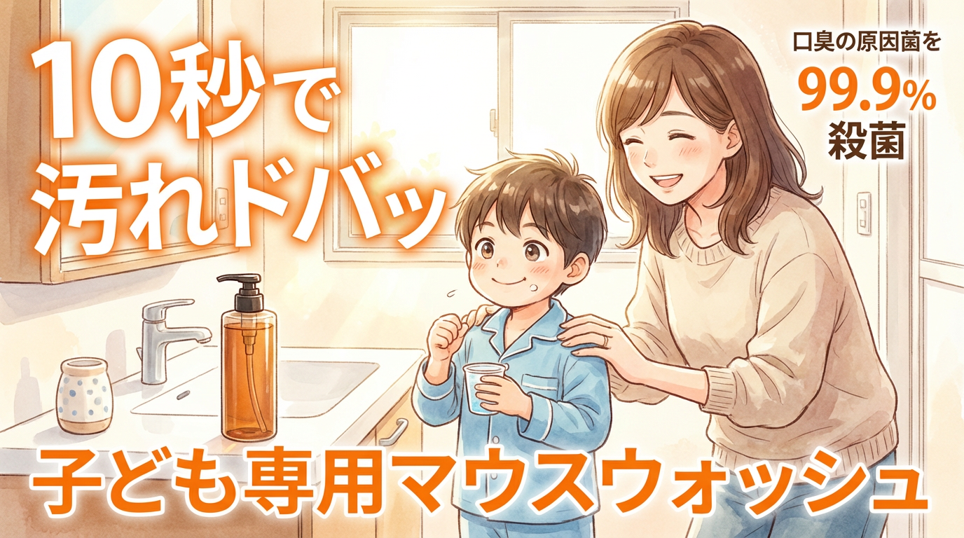 「ちゃんと歯磨きしてるのに…」子どもの口臭、気になりませんか？ママができる10秒ケア